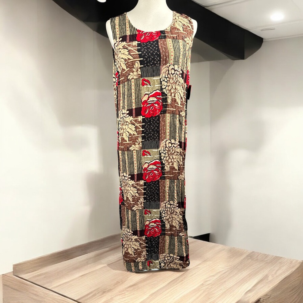 NEW Sag Harbor Maxi Dress Floral Print Sleeveless Casual Petite‎ Women's Size PM